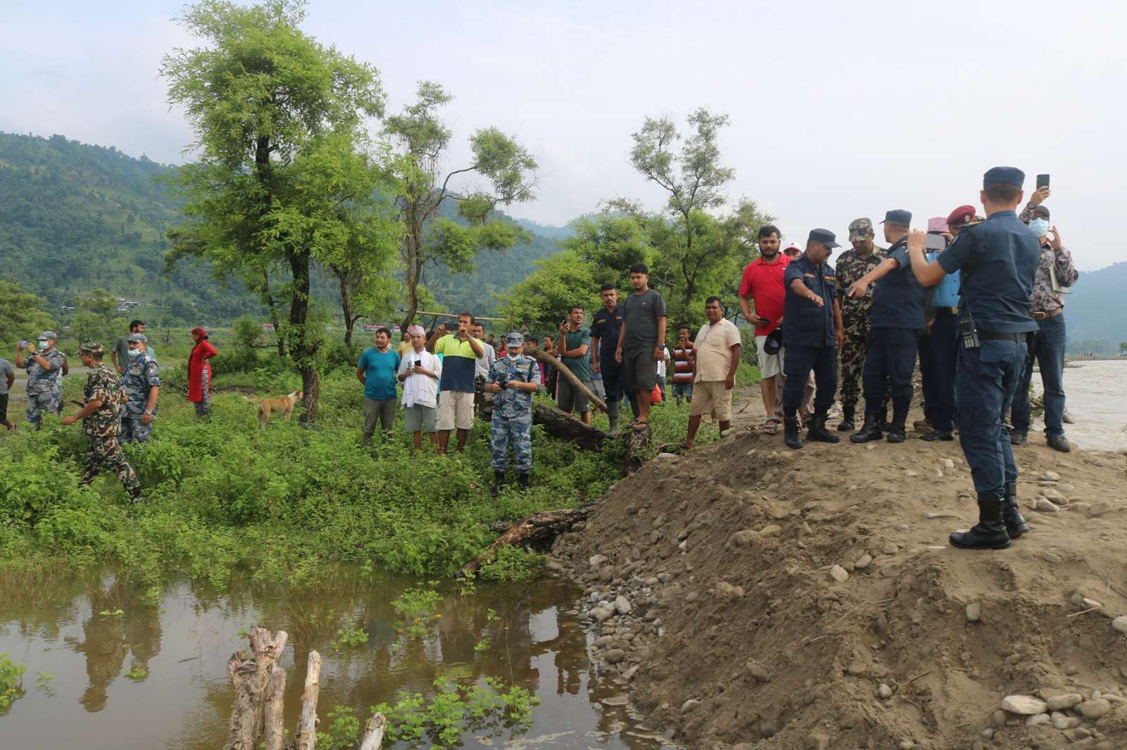 Erosion of Saptakoshi river