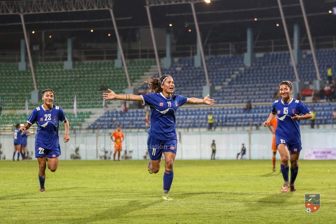 Glimpses of Nepal vs Bhutan in Women’s SAFF 2022