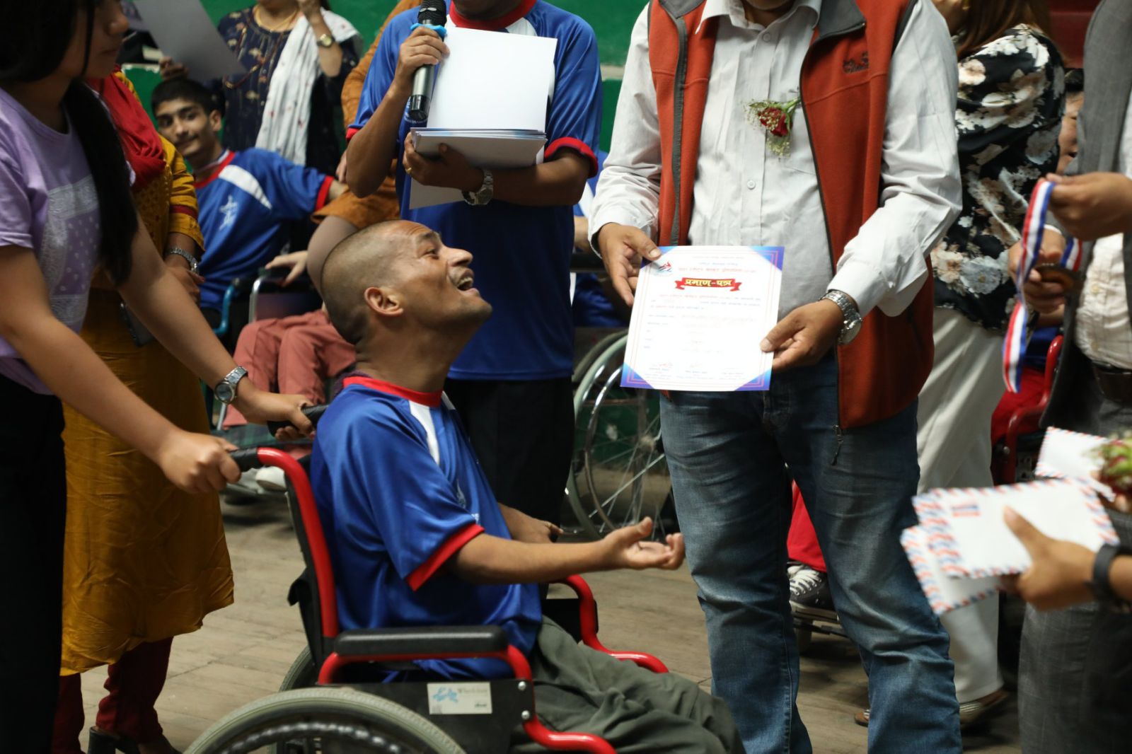 Nepal Bosia Association congratulated the disabled people