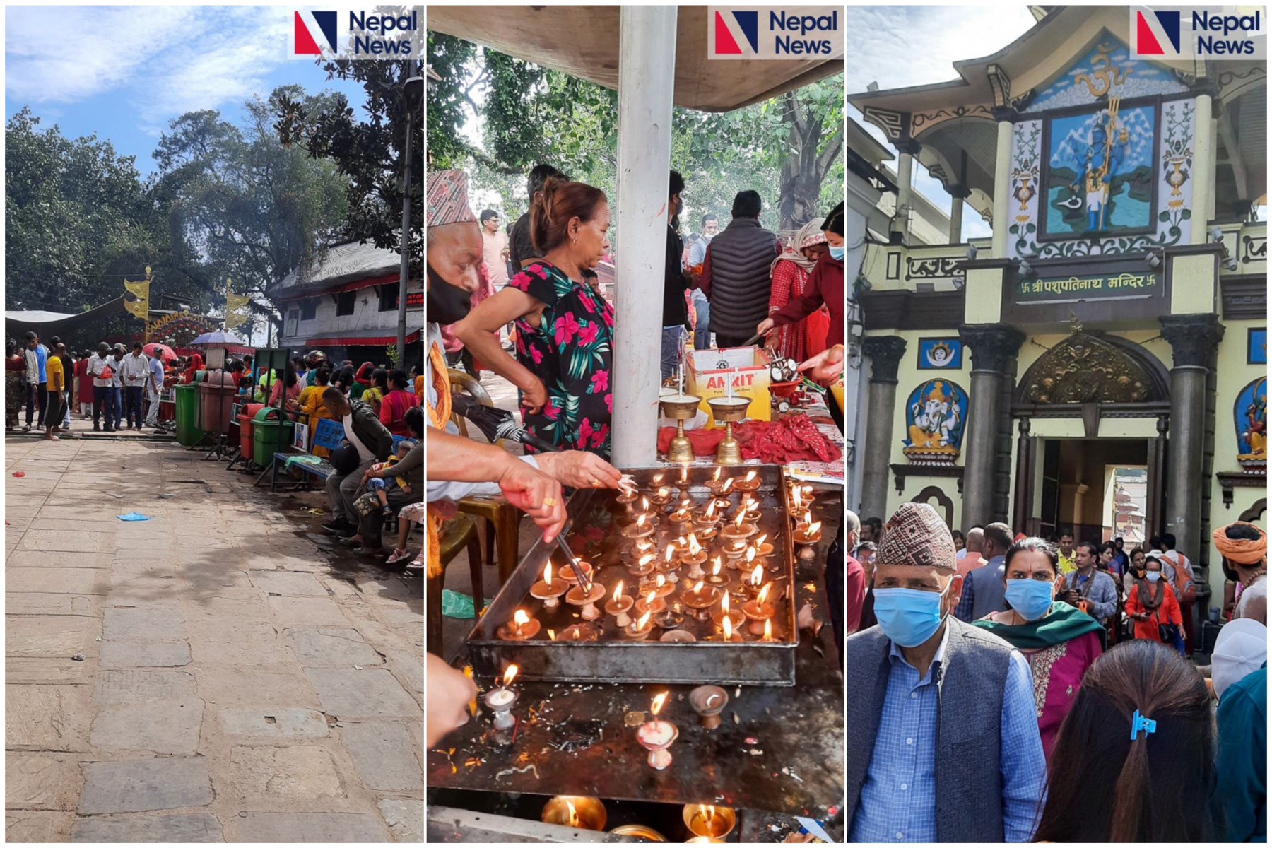 Crowd of devotees on the occasion of Dashain