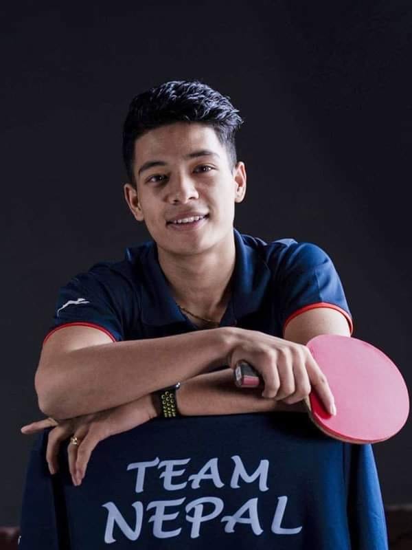 Nepali national table tennis champion travelling abroad