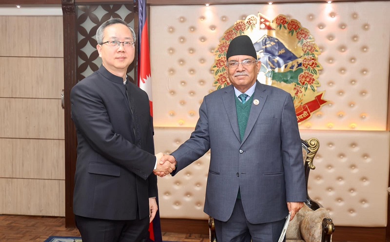 Newly appointed Chinese Ambassador meets PM Dahal