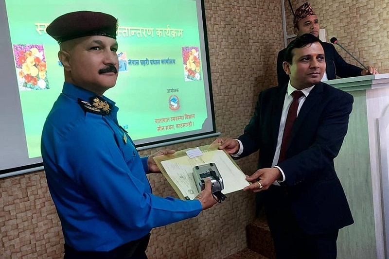 Nepal Police receives license-checking equipment