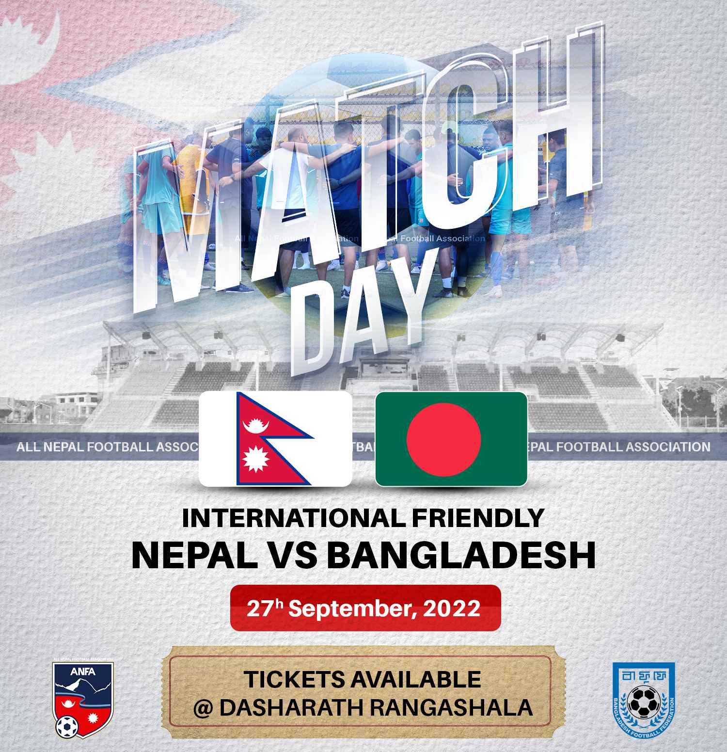 Nepal-Bangladesh friendly football match today