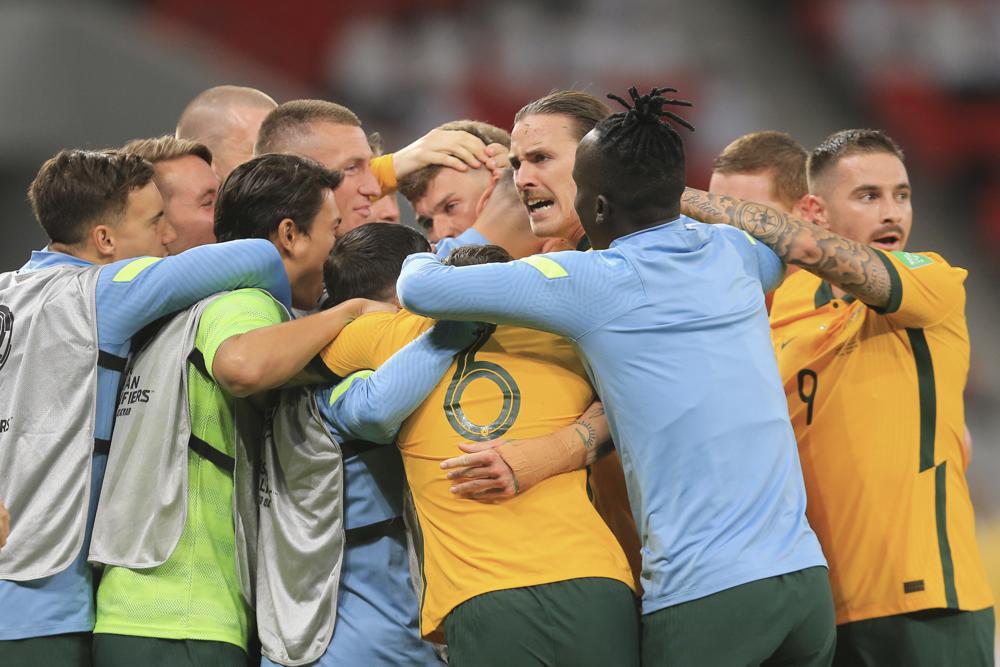 Australia beats UAE 2-1, moves into World Cup playoff v Peru