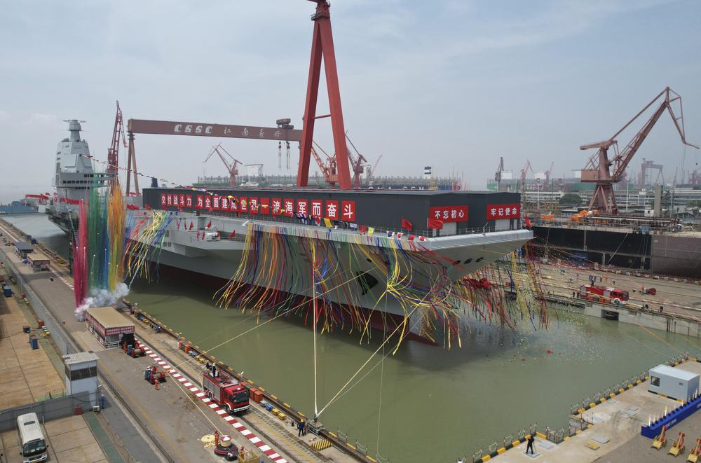 China launches high-tech aircraft carrier