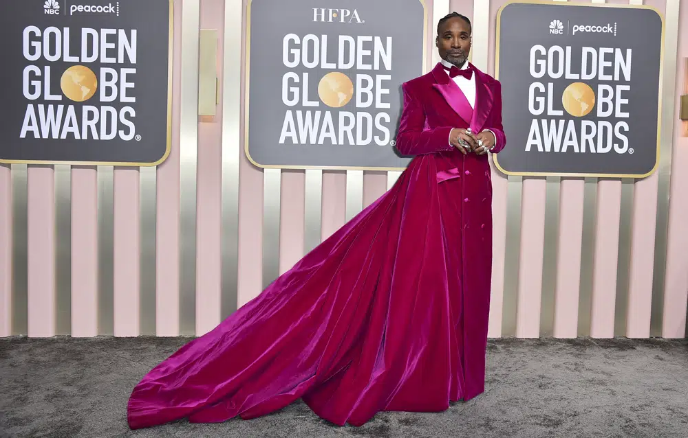 Golden Globes fashion: Stars return for soggy carpet