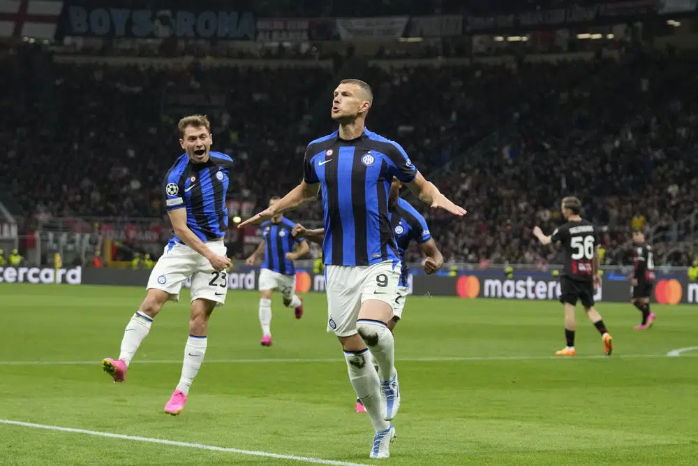 Inter beats Milan 2-0 in Champions League