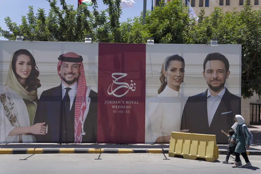 The bride & groom in Jordan’s royal wedding