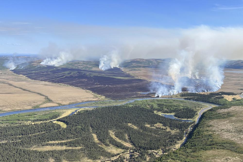 Large tundra wildfire in southwest Alaska threatens villages