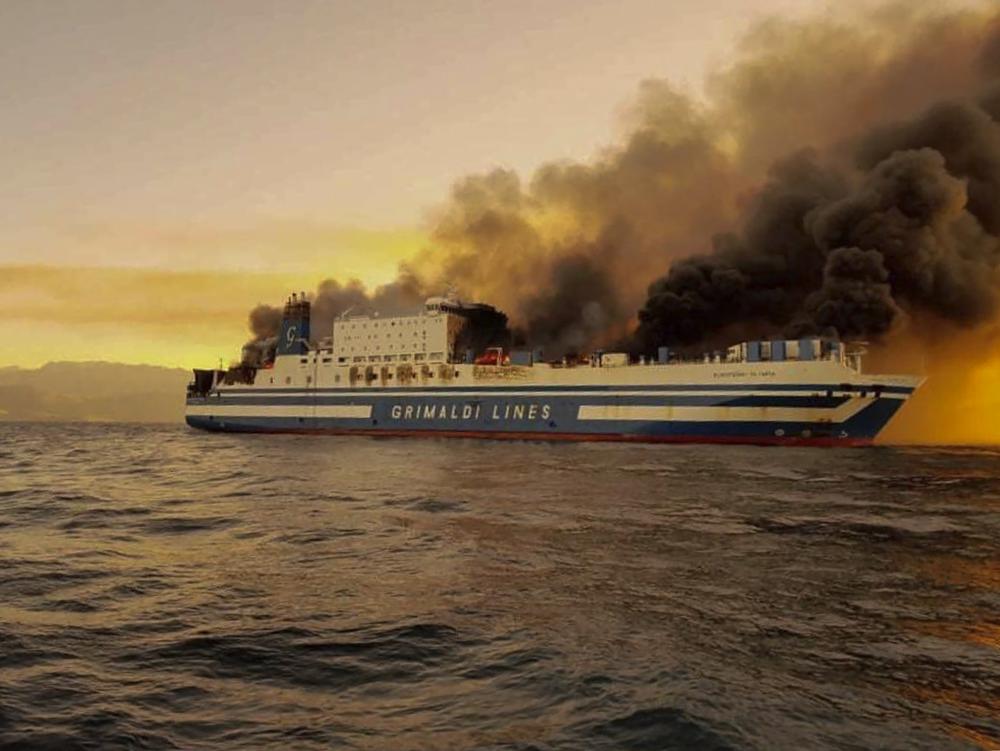 Hundreds rescued from ferry fire near Greek island