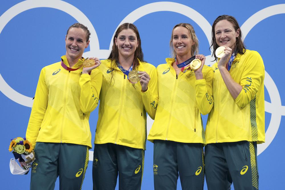 Aussie women continue 4×100 freestyle dominance