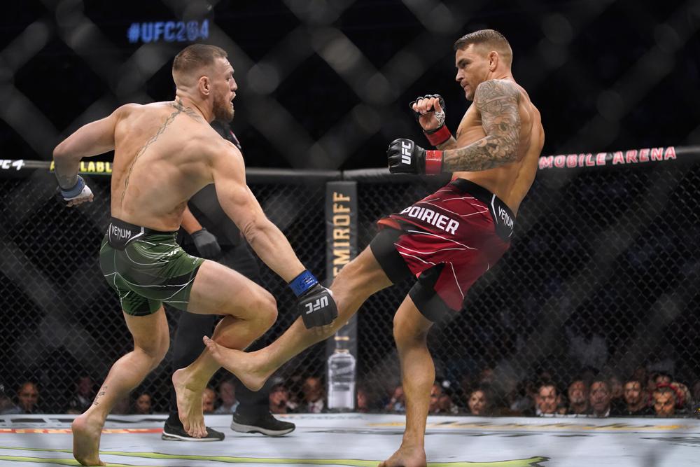 Conor McGregor injures leg, Poirier wins UFC 264 showdown