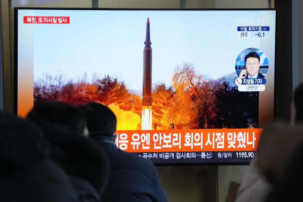 N Korea fires possible missile into sea