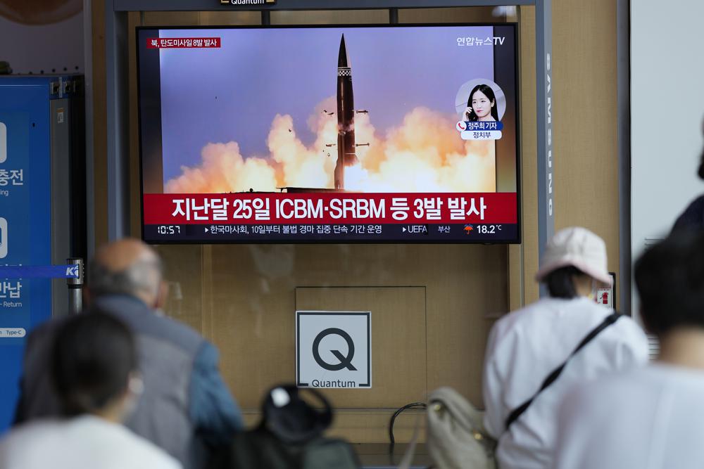 North Korea test-fires salvo of short-range missiles