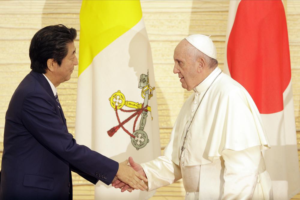 Pope highlights Japan’s commitment to peace after Abe killed