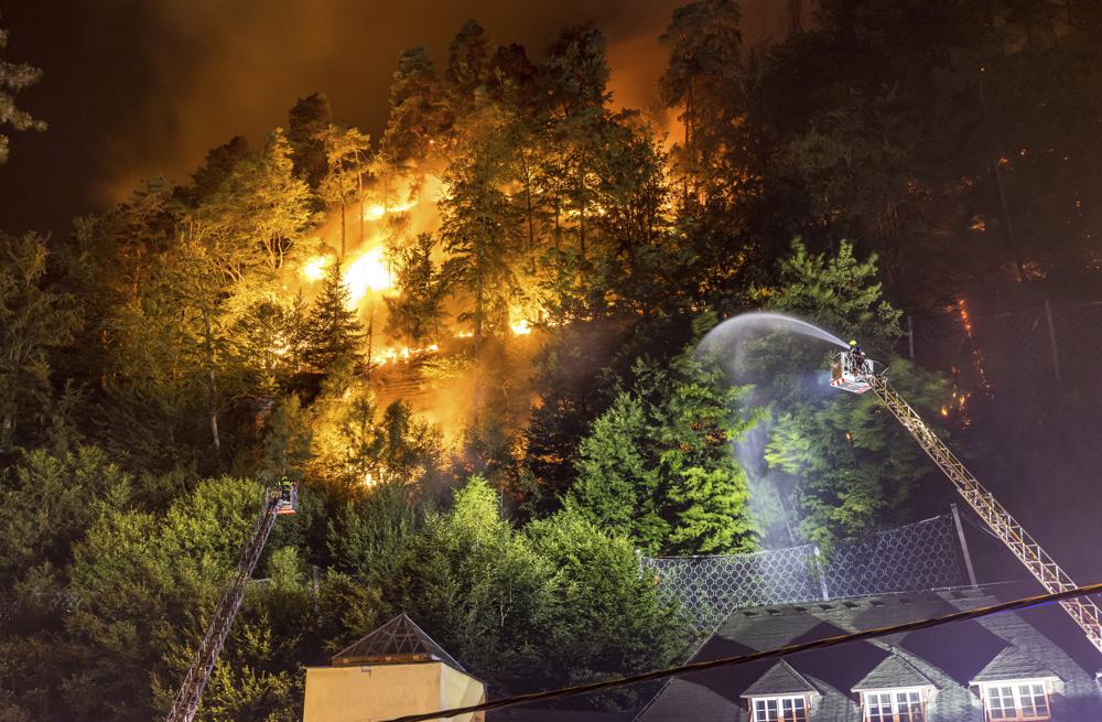 Hundreds of firefighters battle blazes in Germany, Czechia