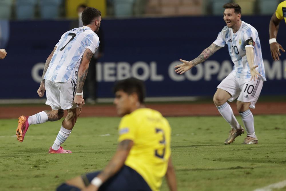 Argentina beat Ecuador, into Semis of Copa America