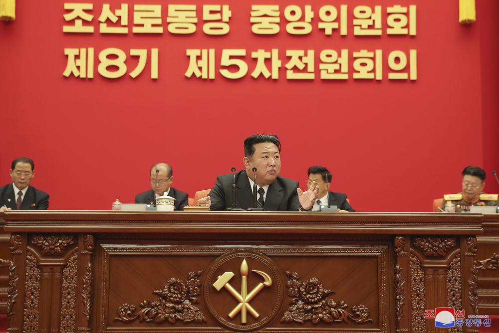 North Korean leader reaffirms arms buildup in party meeting