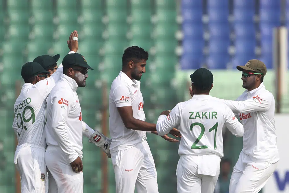 Bangladesh spinner takes 2 wickets vs India in 1st test