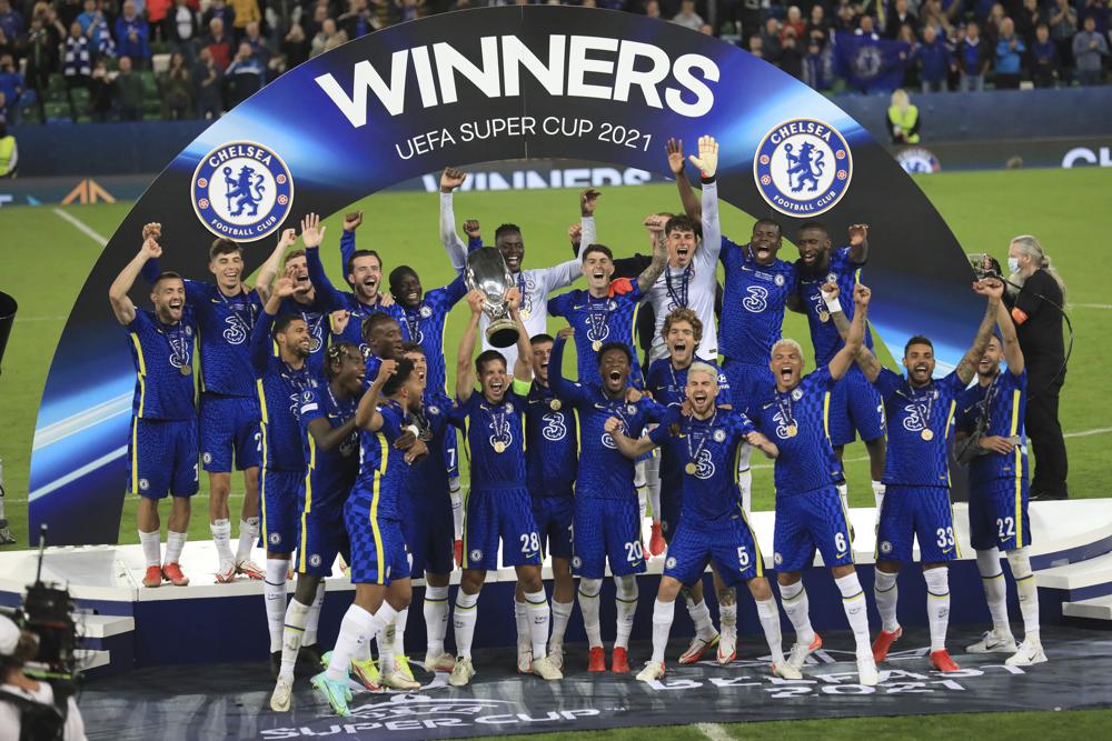 Chelsea win UEFA Super Cup on penalties