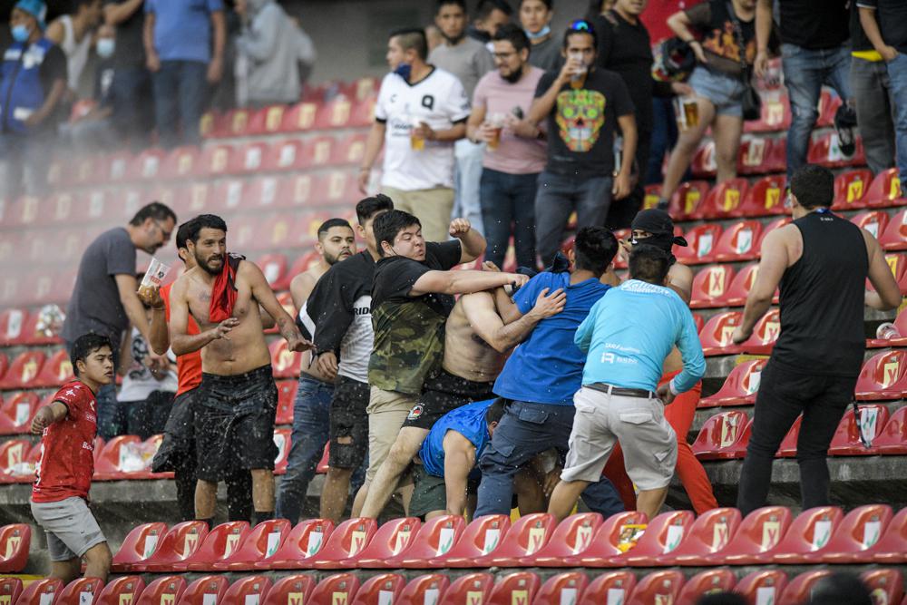 Mexico suspends league soccer matches after massive brawl