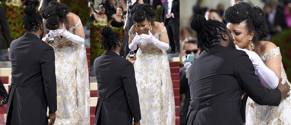 Red carpet proposal sparks cheers, joy