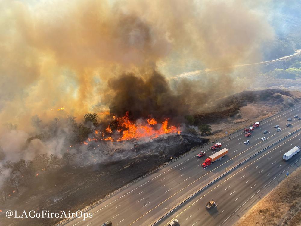 California: Wildfire forces closure of part of freeway