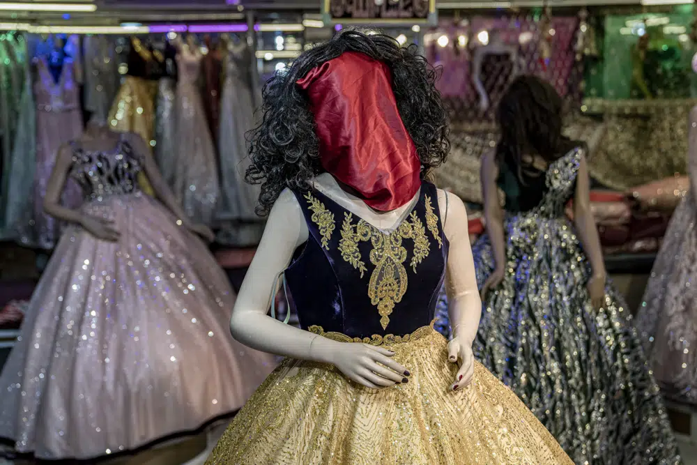 Kabul’s mannequins, hooded and masked under Taliban rules