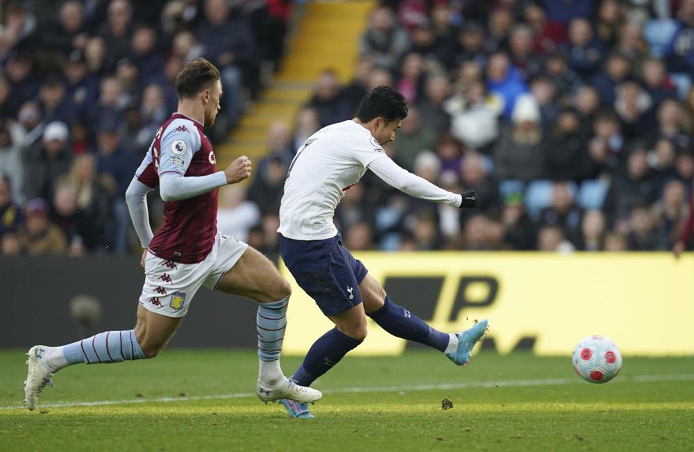 Son scores hat trick as Tottenham thrashes Villa 4-0