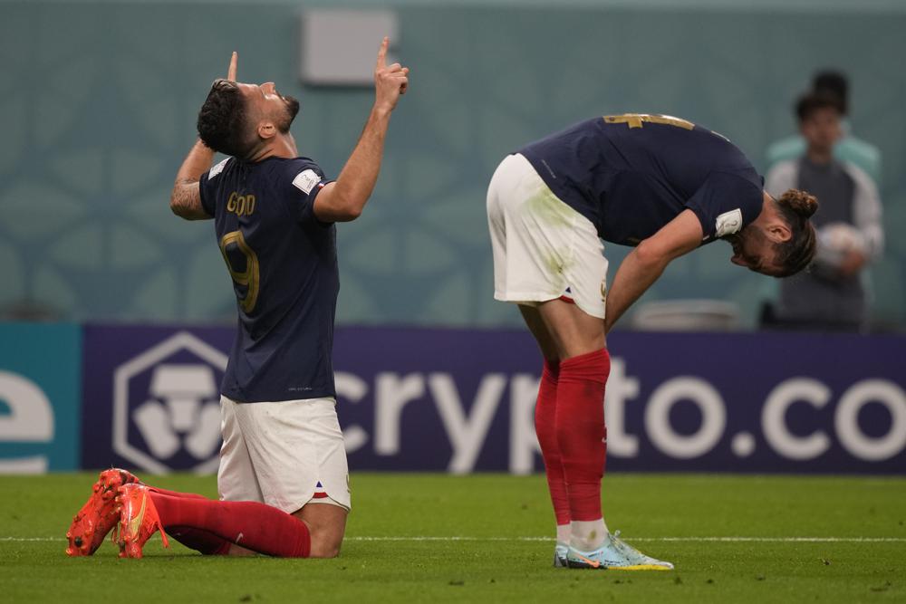 Giroud, Mbappe help France beat Australia 4-1 at World Cup