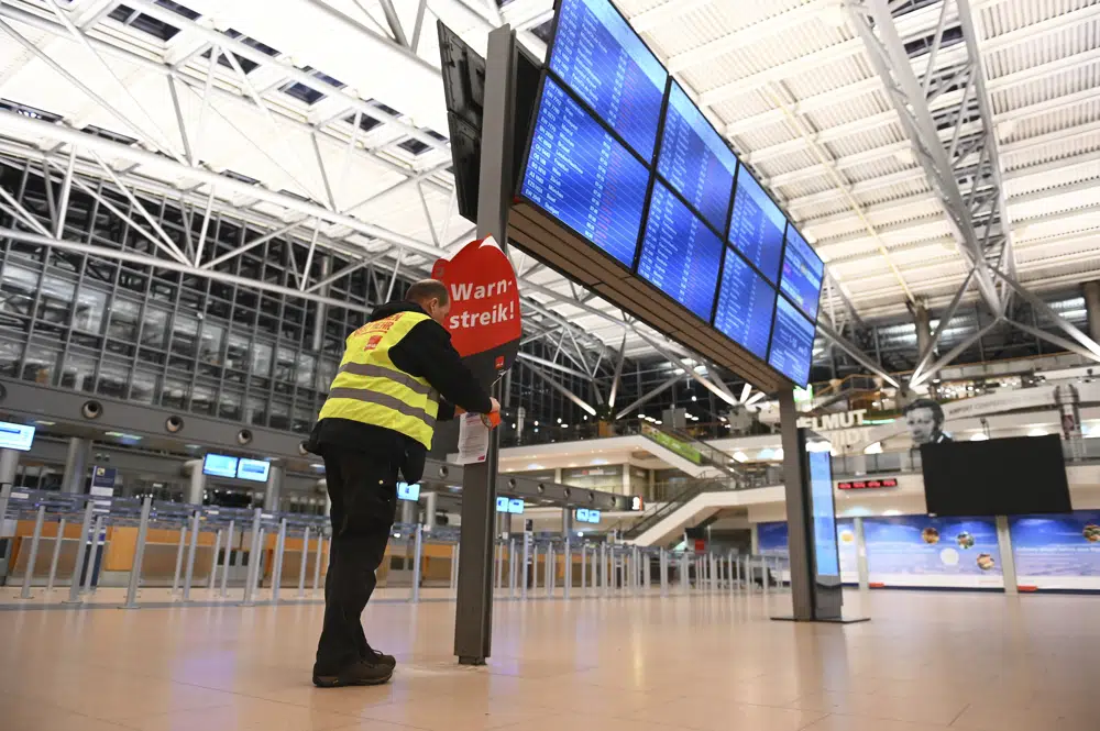 Flights at several German airports disrupted