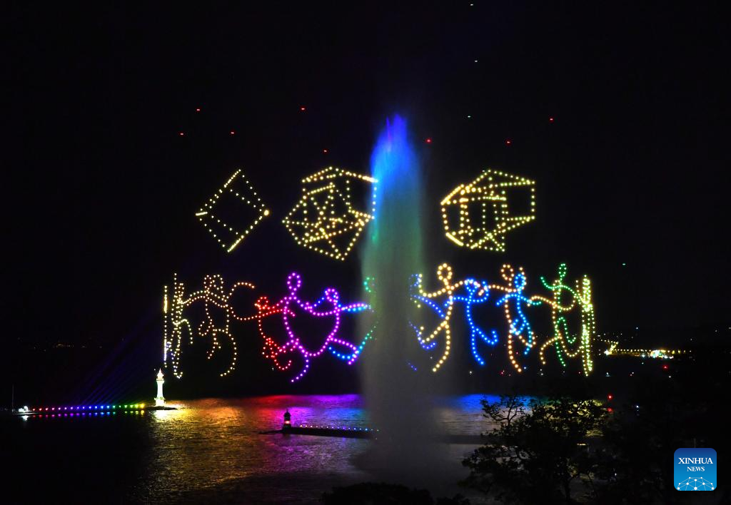 In pics: Drone show in Geneva, Switzerland