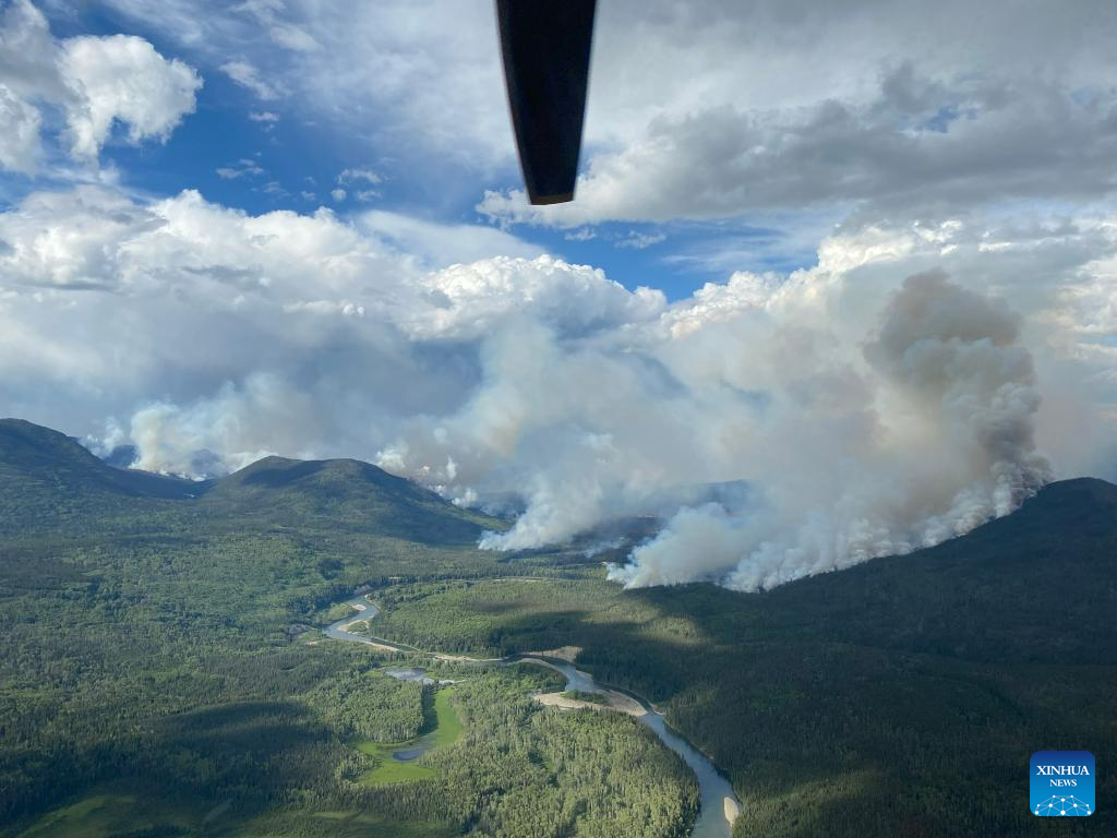 Wildfires seen in Prince George, Canada