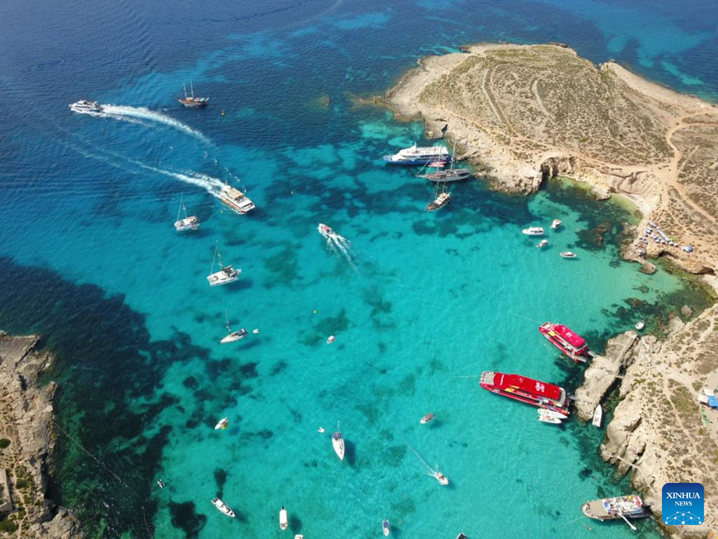 View of island of Comino in Malta