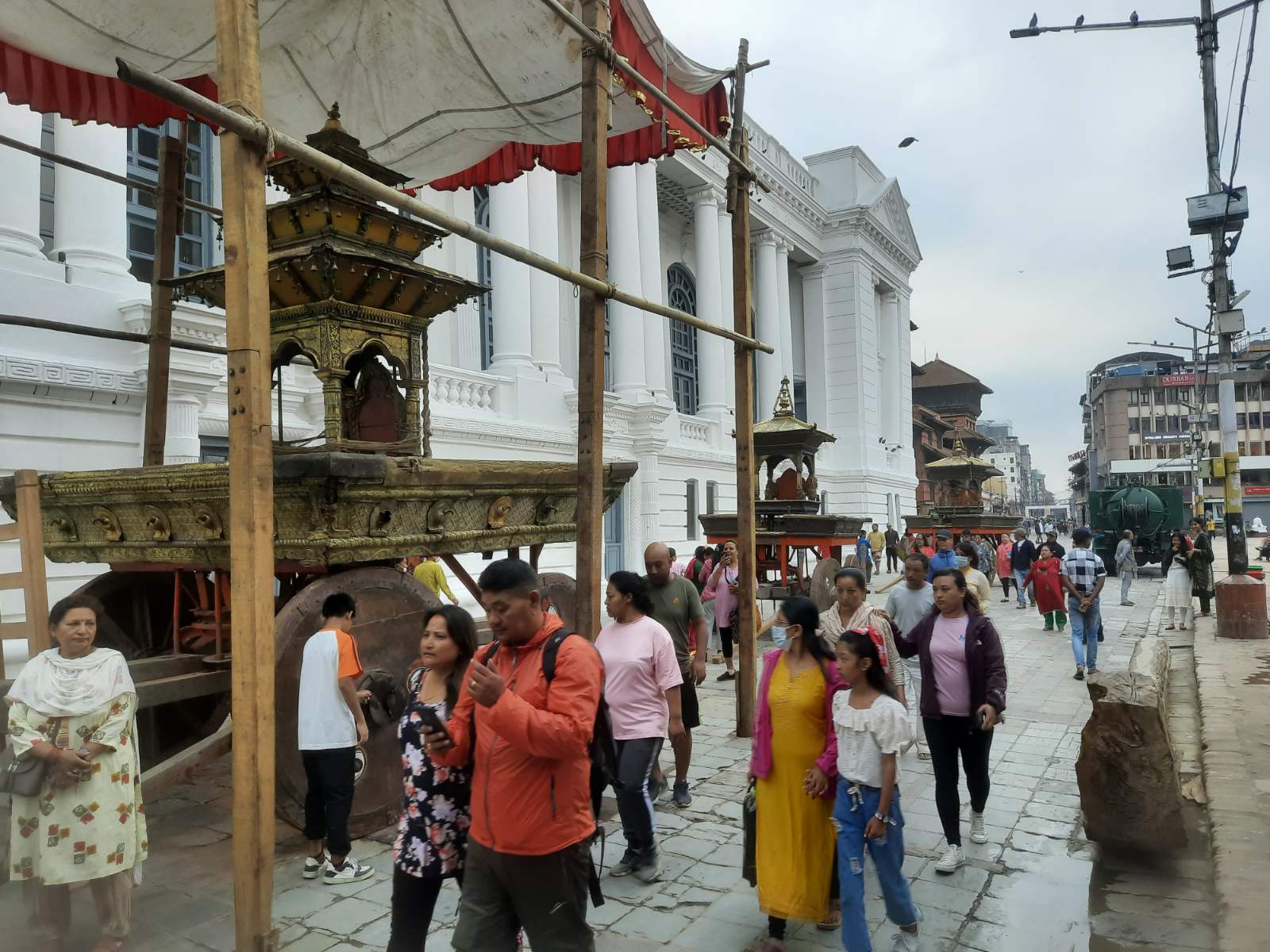 Glimpses of Indra jatra festival Hanuman Dhoka Area during morning