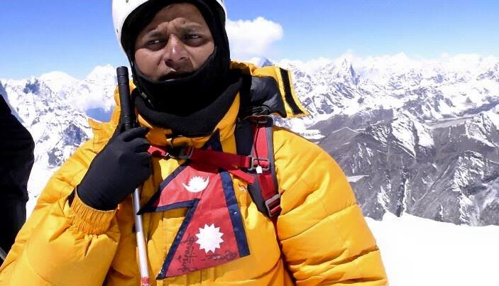 Aiming to be the first blind Nepalese to climb Everest