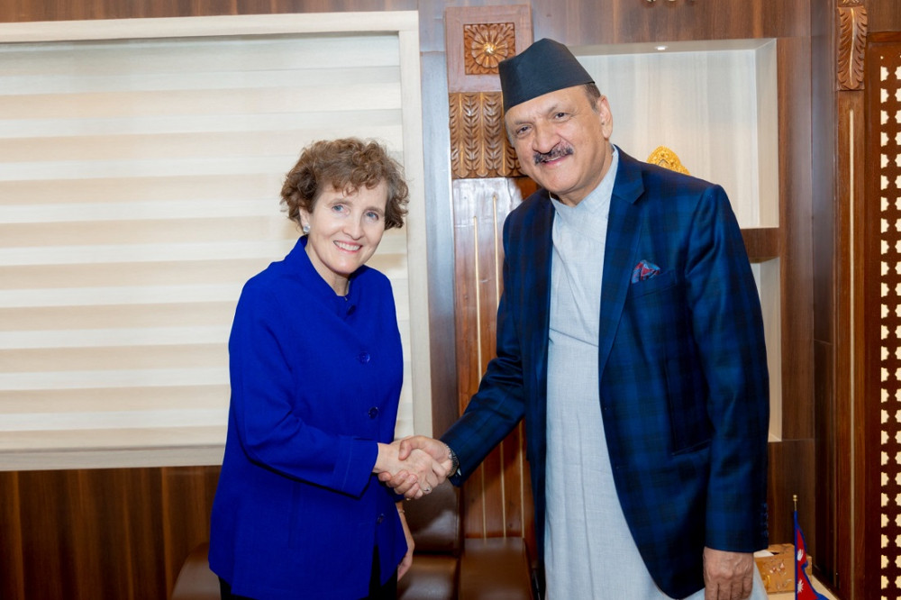 Minister Mahat and MCC CEO Albright meet