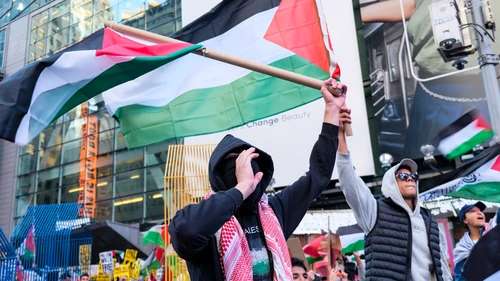 Thousands Rally in New York for Palestinians