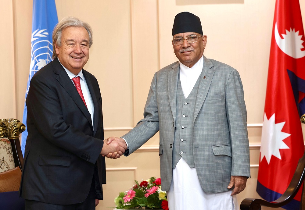 Meeting between the Secretary General of the UN and PM Prachanda