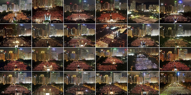 Hong Kong’s June 4 Candlelit Vigil over the years