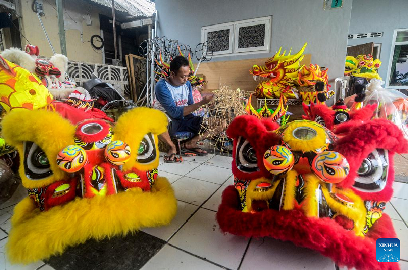 Traditional lion head for Chinese New Year