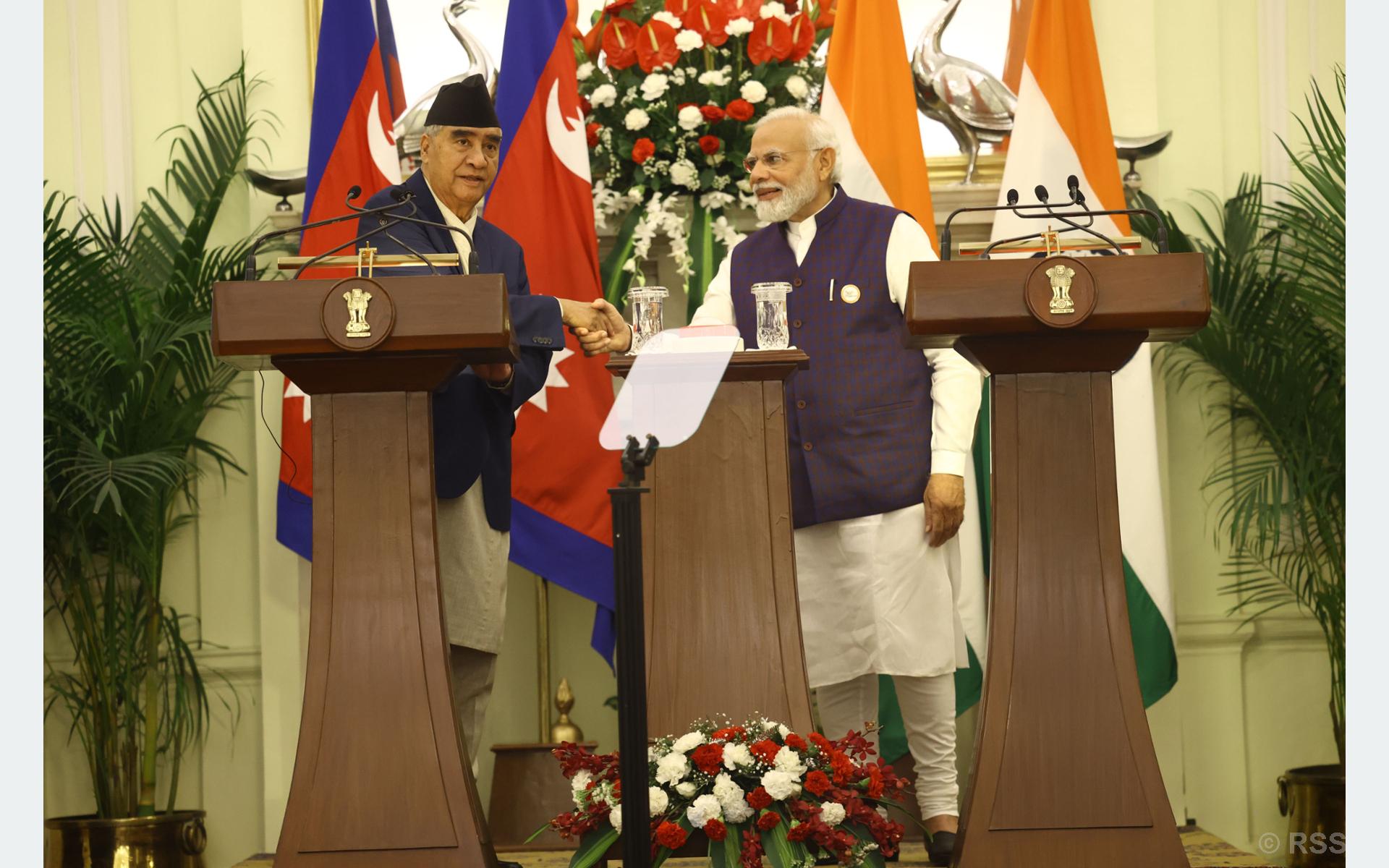 Nepal and India agree to expand energy, fuel, rail service network