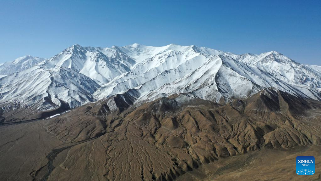 View of snow mountain in Gansu