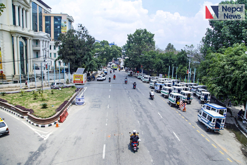 Deserted streets of Kathmandu