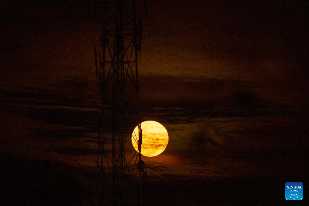 Full moon seen in sky over Indonesia