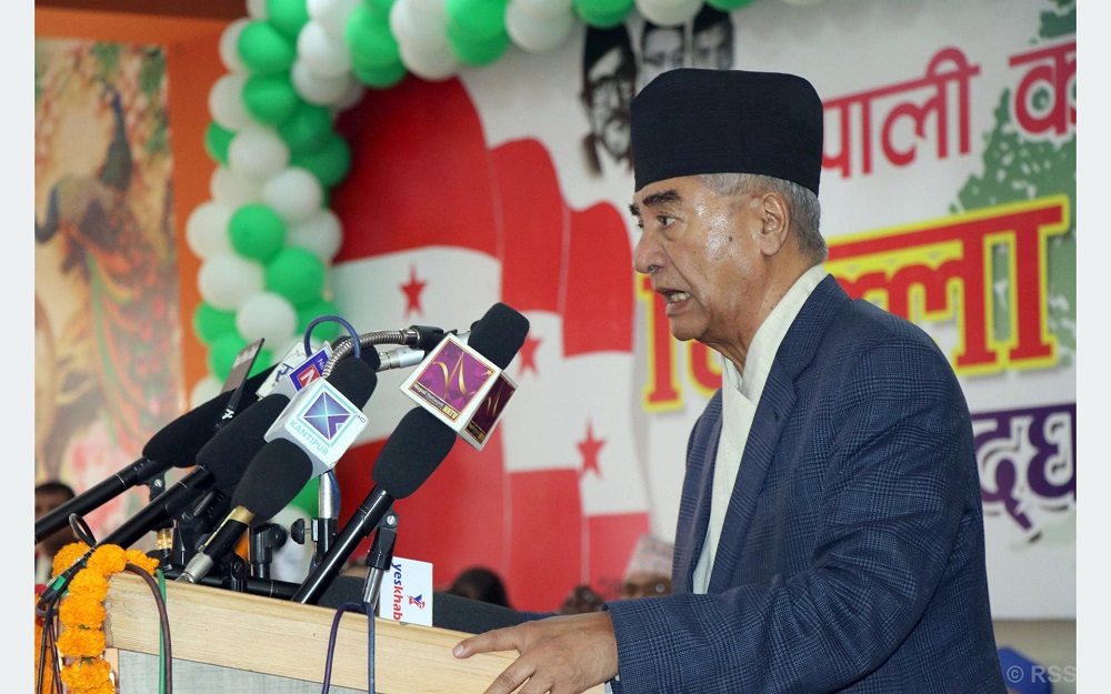 NC President Deuba calls for efforts to protect democracy