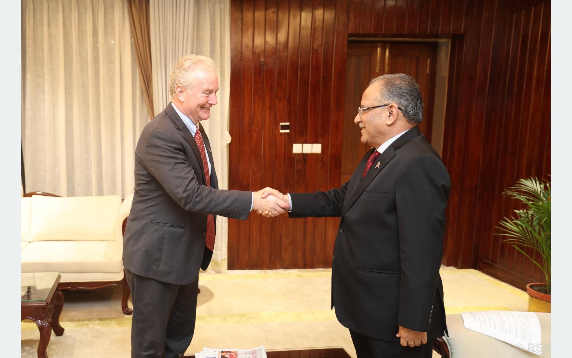 Prime Minister Dahal, US senator meet