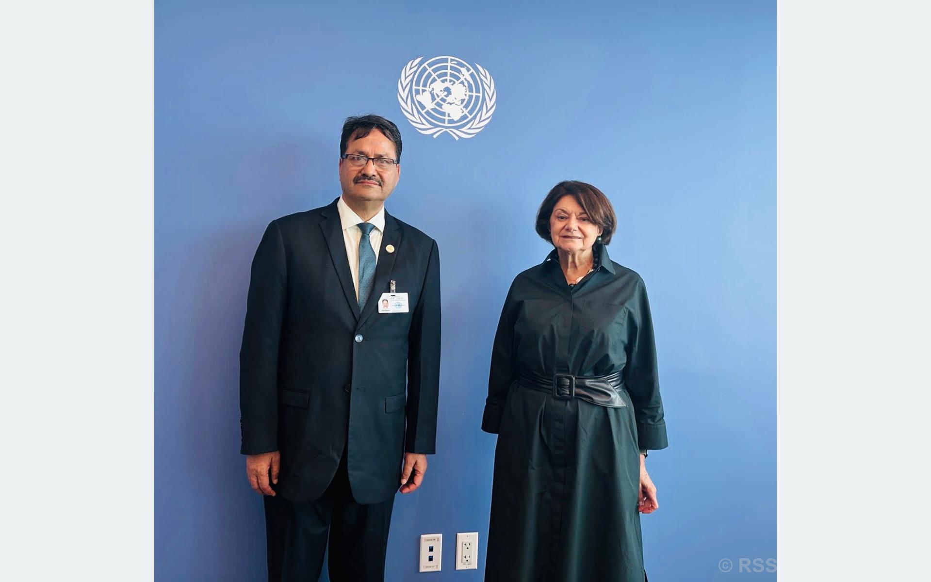 Foreign Minister Saud meets with UN USG DiCarlo