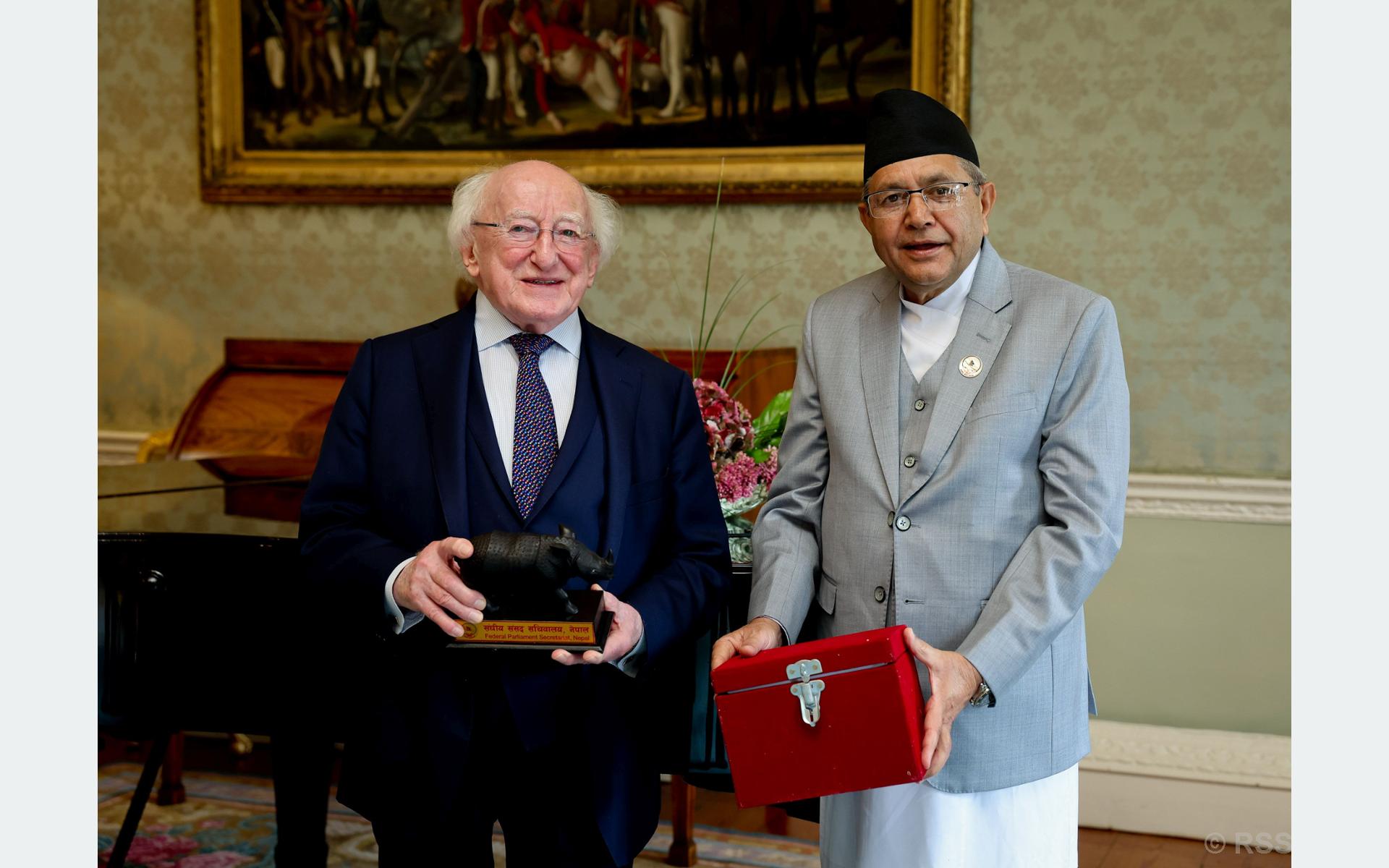 Speaker Ghimire calls on Irish President